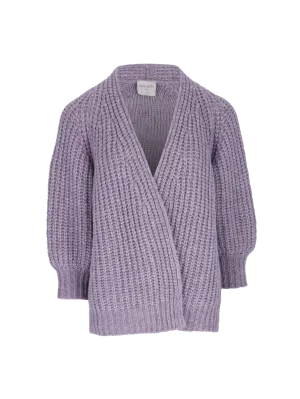 open-front chunky-knit cardigan