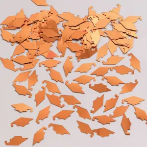 Orange Mortarboards Graduation Confetti (1ct)