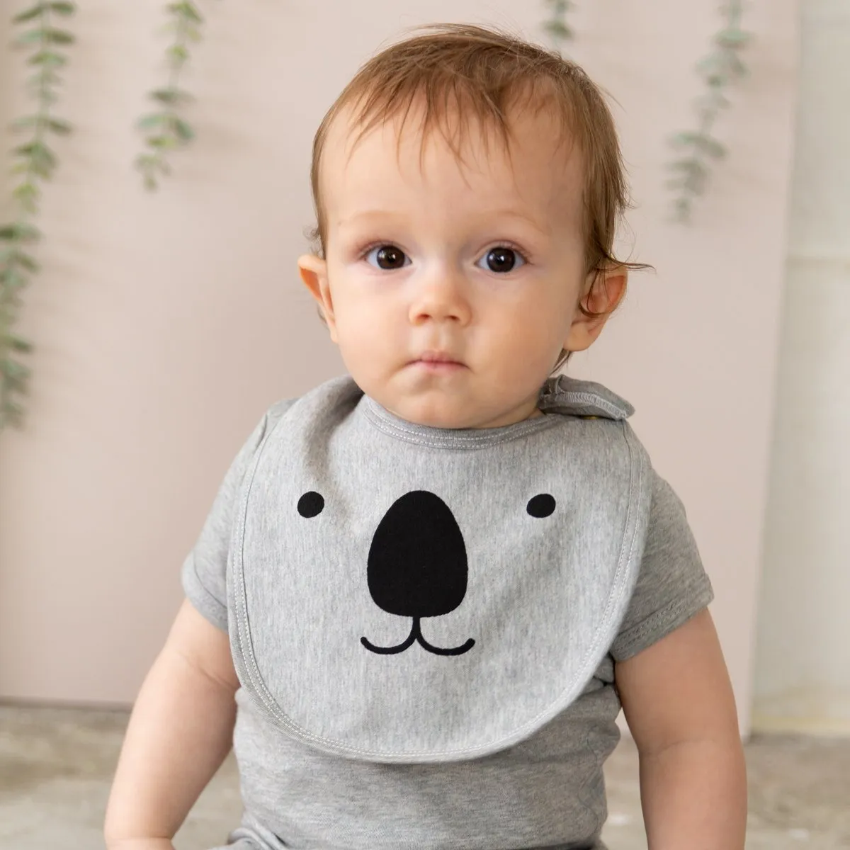 Organic Cotton Koala Bib - Navy