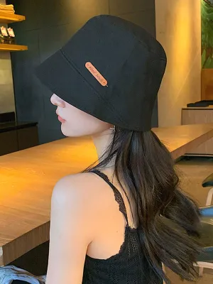 Original Letter Solid Color Casual Fisherman Hat