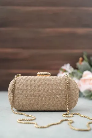 Oro Gold Sequin Capsule Clutch