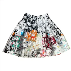 Oscar de la Renta Spring '16 Vintage Designer Floral Jacquard Skirt Made in USA Size 28"
