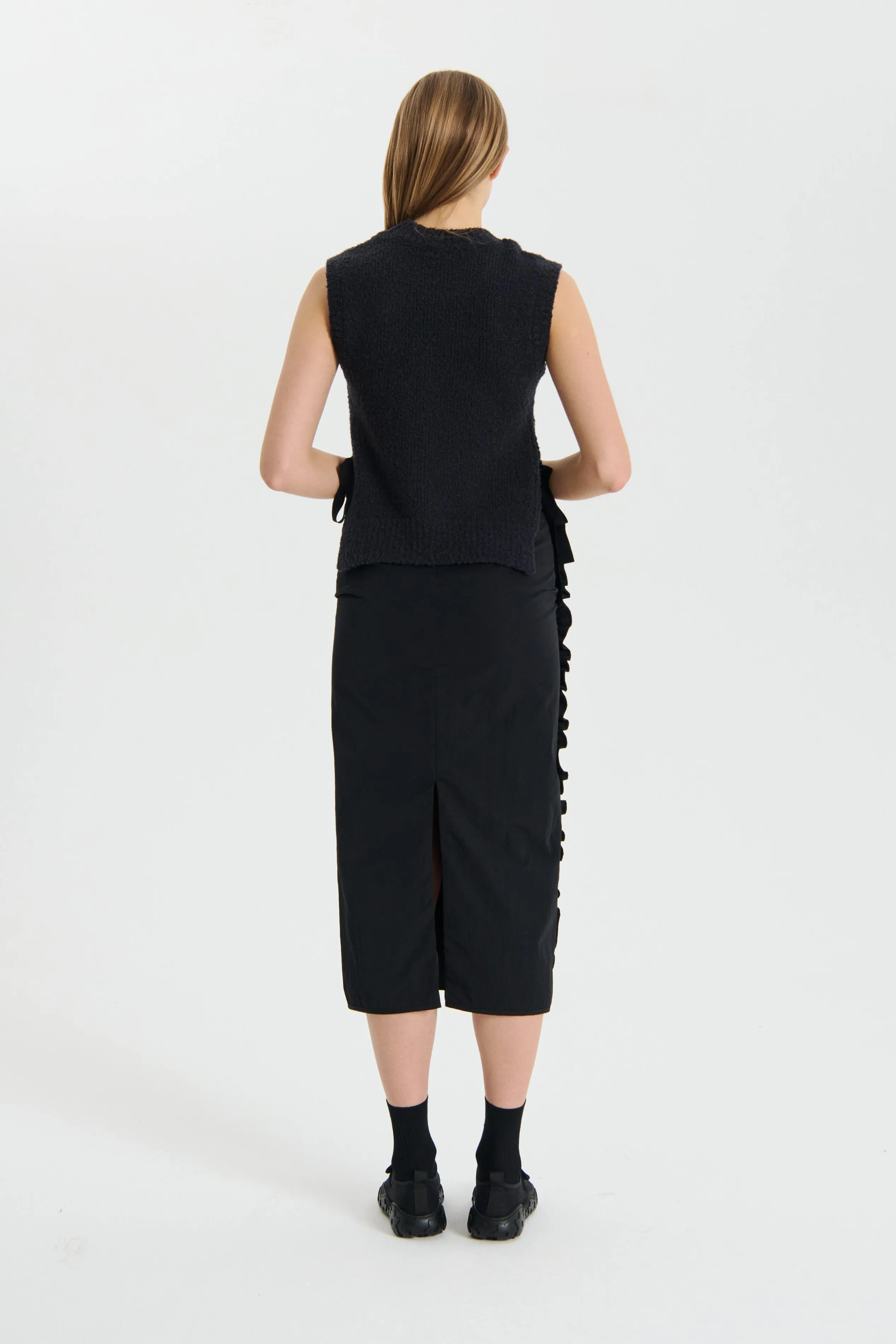 OWEN | VEST BOUCLÉ KNIT BLACK