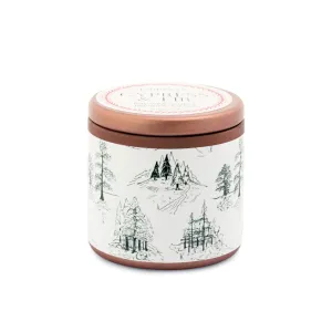 Paddywax Cypress & Fir Copper Tin White with Green Pattern Label Wrap
