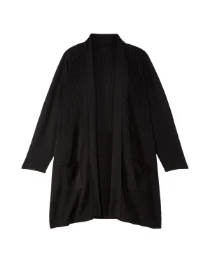 Paola Front-Pocket Cardigan | Black