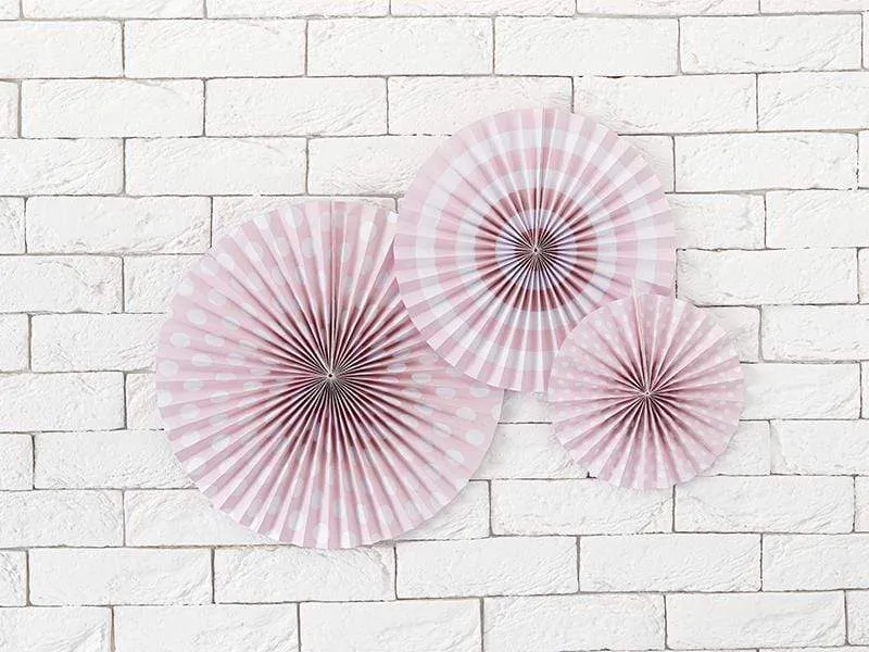 Paper Fan Rosette Pack - Dusty Pink