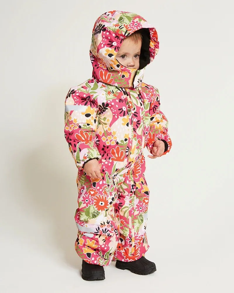 Papoose Kids One-Piece Snow Suit Magenta Banksia