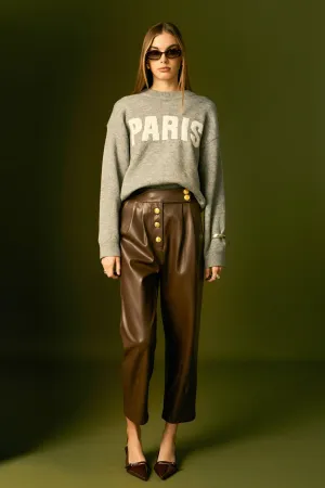 Paris Lettering Sweater