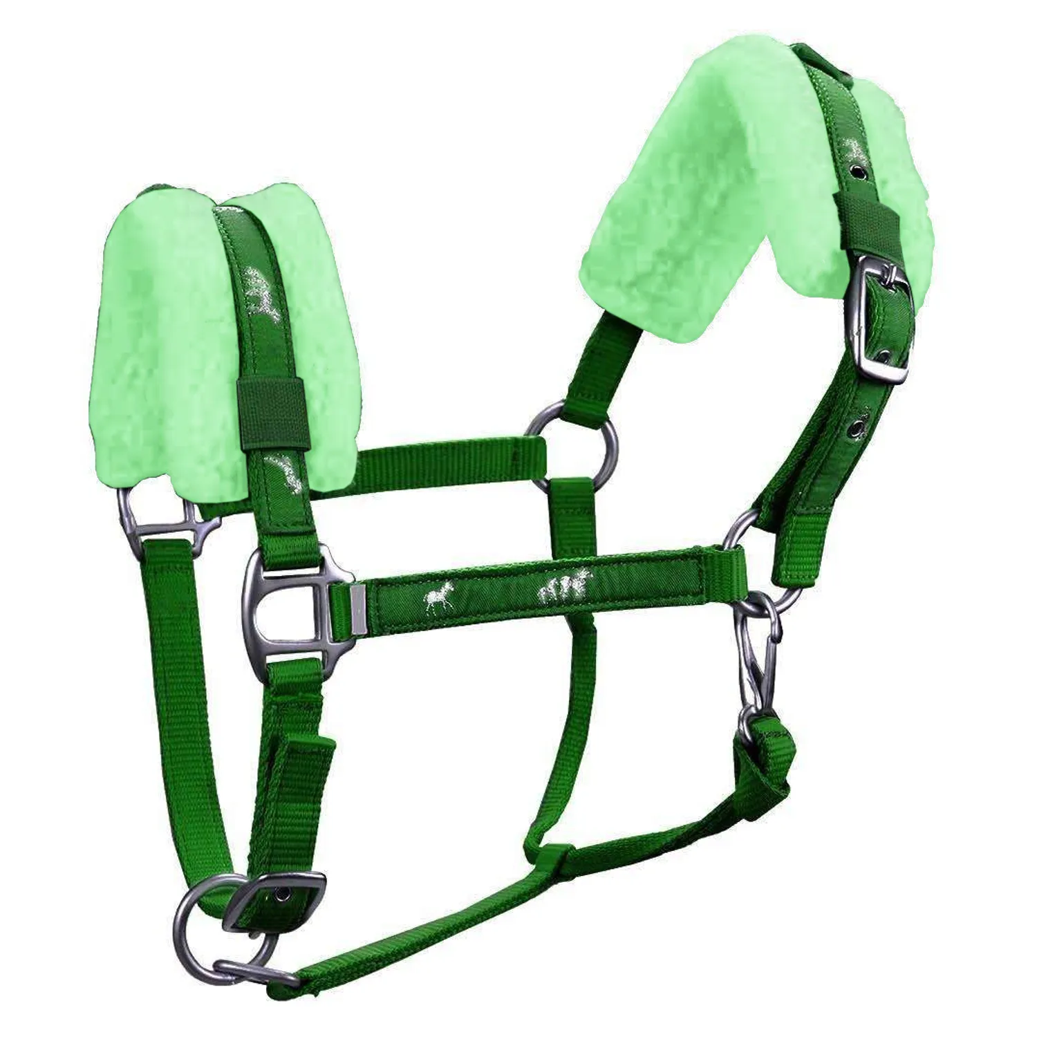 Paris Tack Fleece Padded Adjustable Nylon Horse Halters