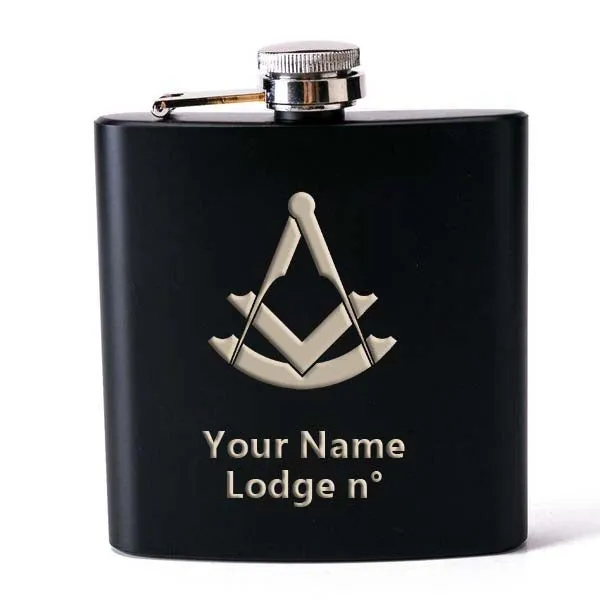 Past Master Blue Lodge Flask - 2 Shot Glasses & Funnel