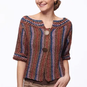 Patons Funky Stripes Crochet Cardigan
