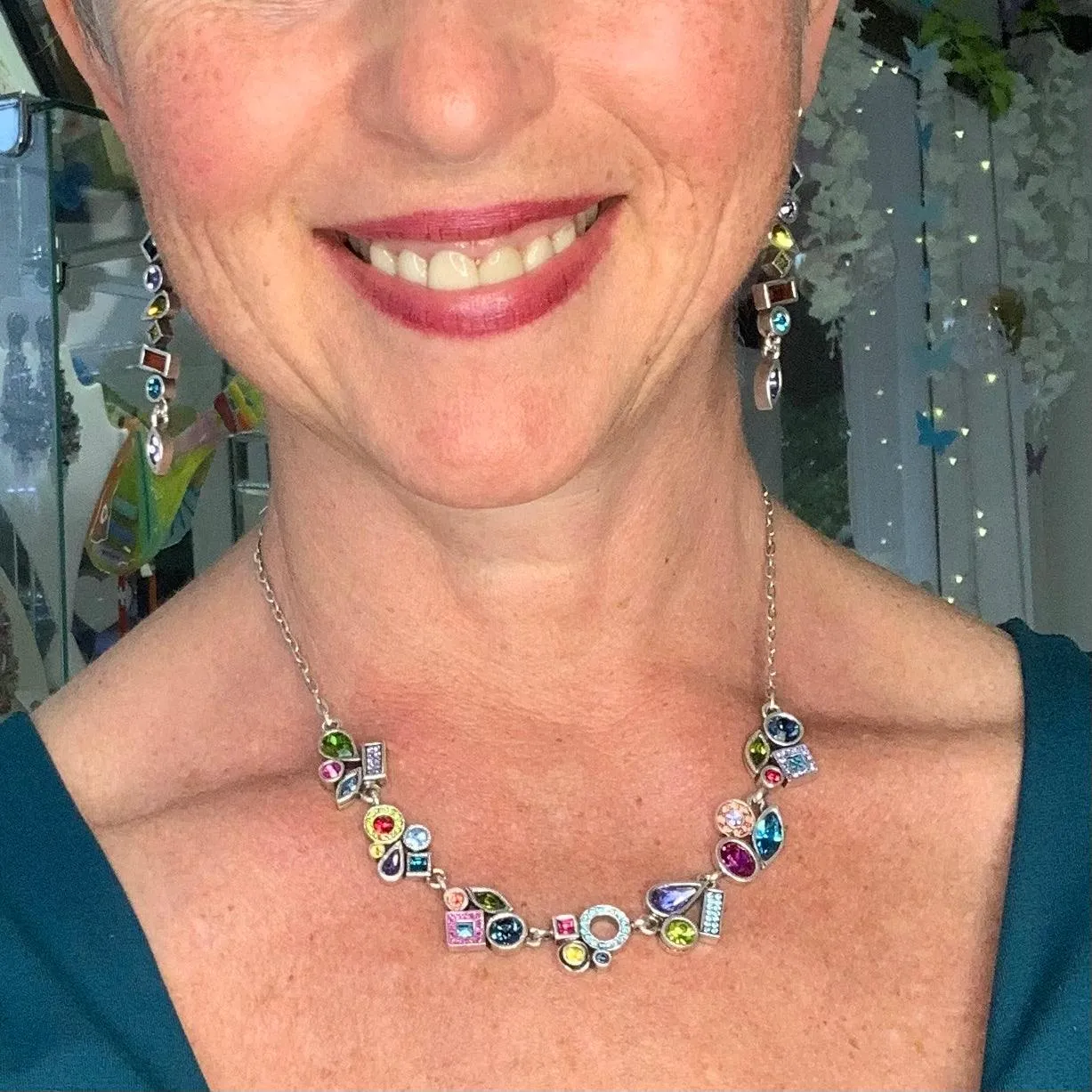 Patricia Locke Colorful Pave Brick Road Necklace