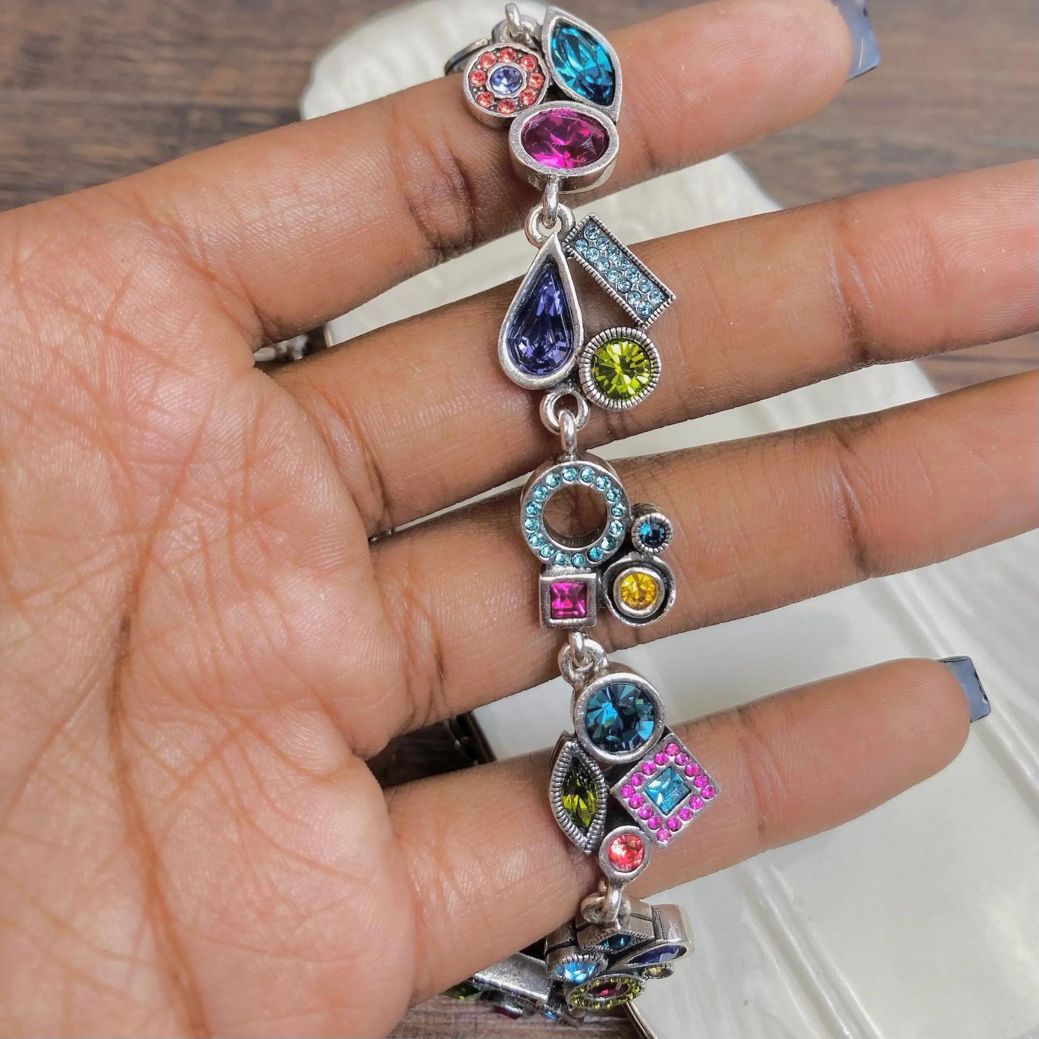 Patricia Locke Colorful Pave Brick Road Necklace