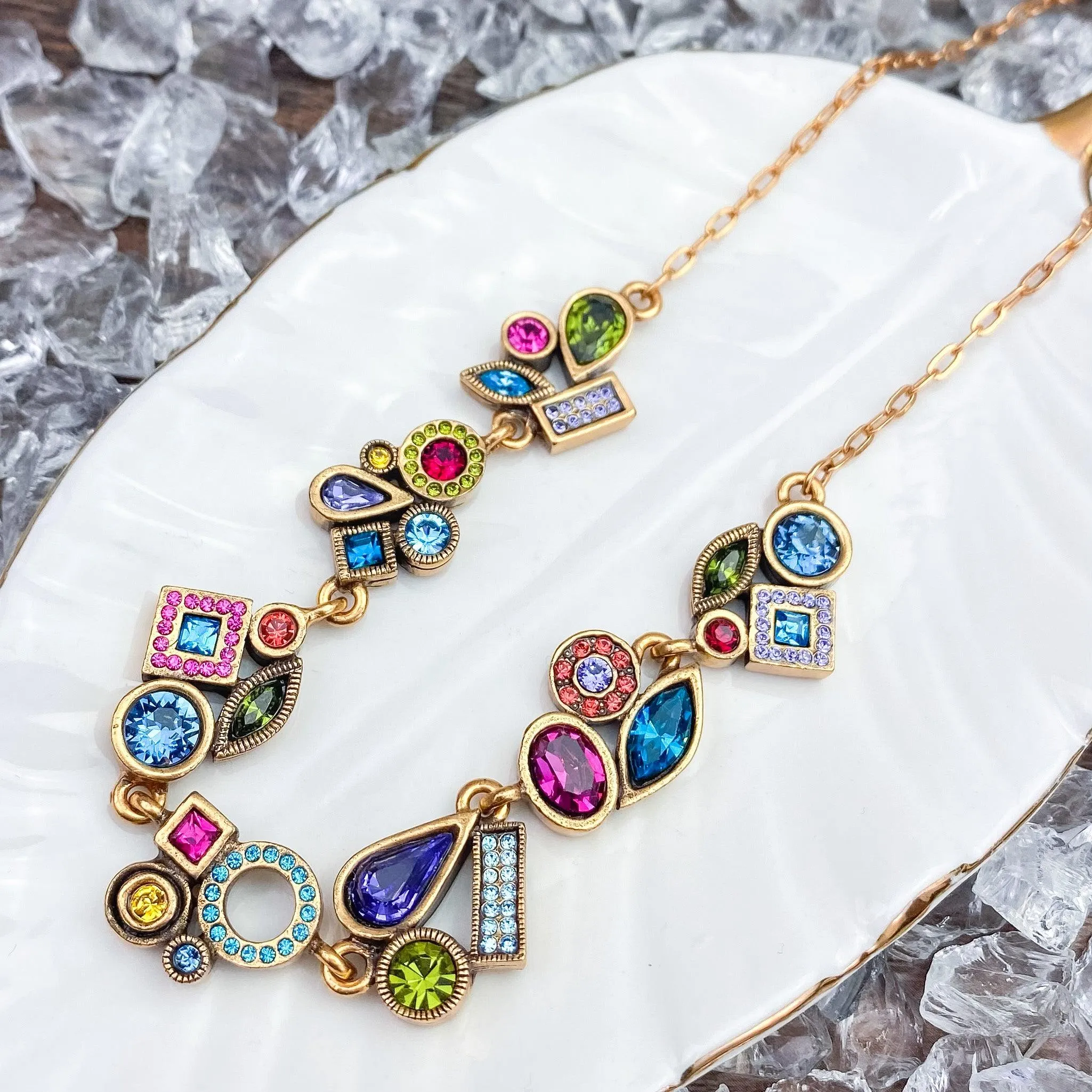 Patricia Locke Colorful Pave Brick Road Necklace