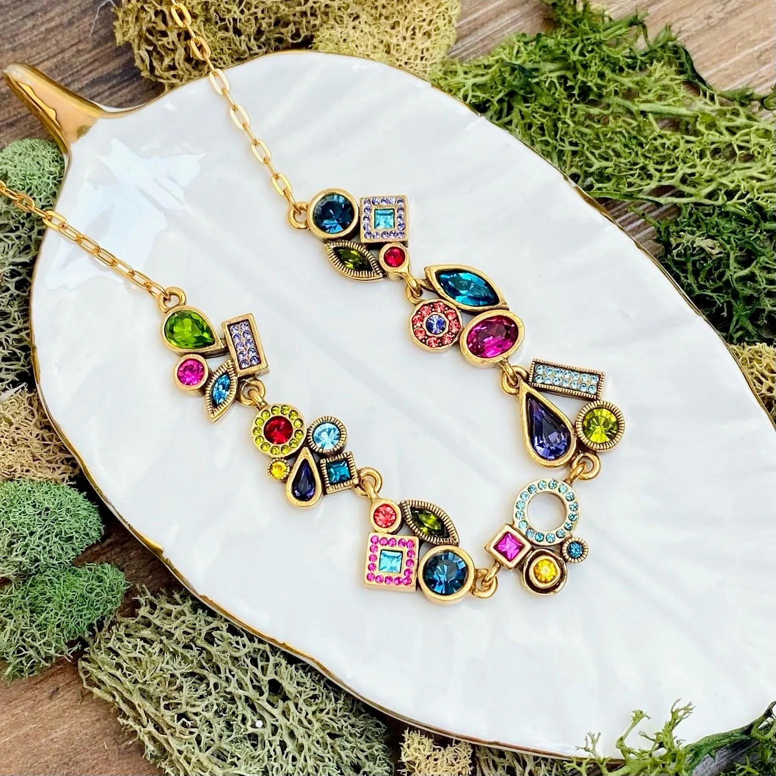 Patricia Locke Colorful Pave Brick Road Necklace