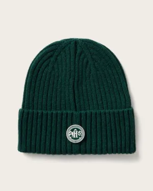 Peak Cashmere Beanie in Forest Green