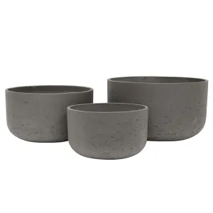 Peak Charcoal Bowl Indoor Planter Set of Three