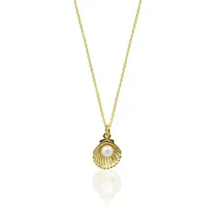 Pearl in Shell Gold Necklace