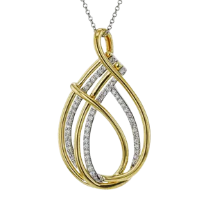 Pendant Necklace in 18k Gold with Diamonds