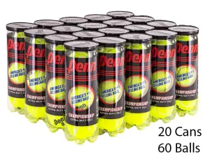 Penn Championship 20 Tennis 3-Ball Cans Case (60 Balls)