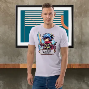 Personalize it! Organic Cotton T-shirt Birthday Level 40 Newbie