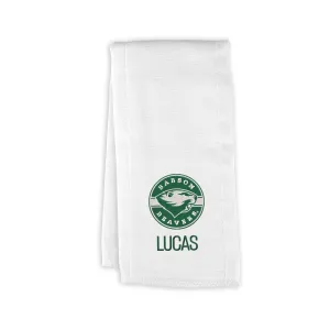 Personalized Babson Beavers Burp Cloth