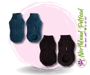 Pet One Icelandic Komfyknit Dog Coat / Blue / 20cm