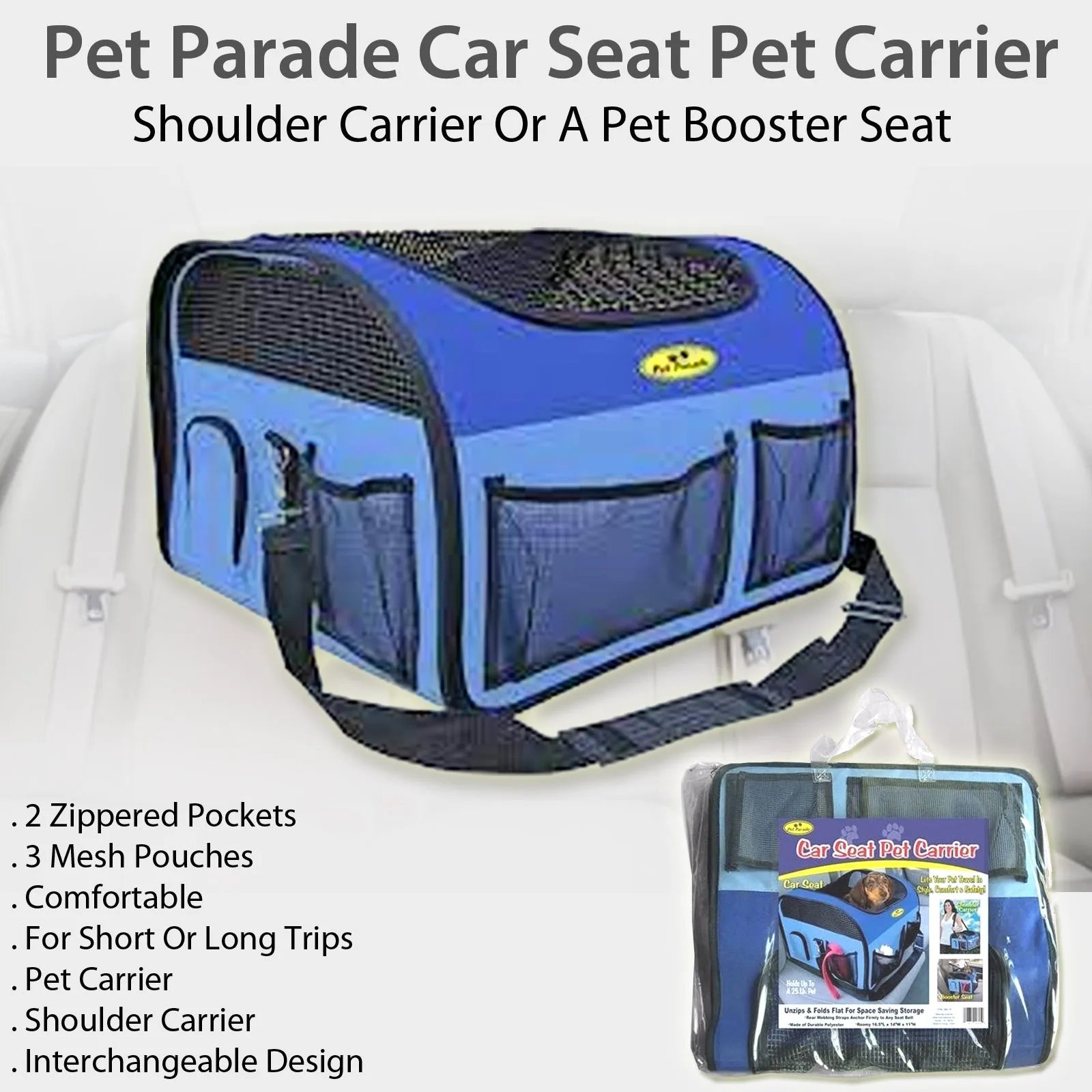 Pet Parade Car Seat Pet Carrier