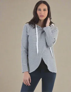 Petal Hem Hoodie Nursing Tee