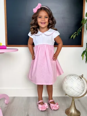 Peter Pan Collar Polka Dot Dress by Kids Couture