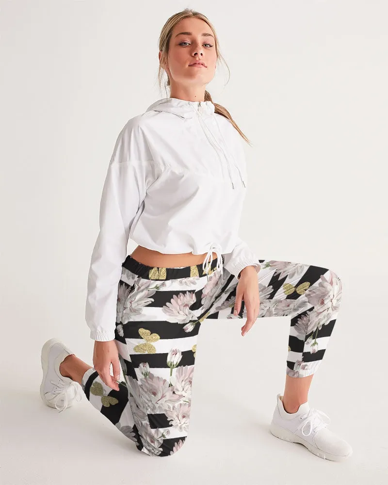 Pink Chrysanthemum Butterflies Women's Lightweight Track Pants