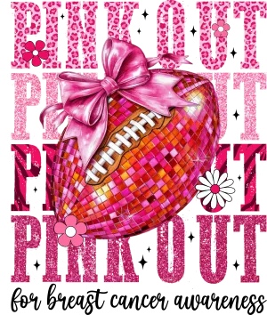Pink out football, Heat transfer, press and peel, DIY, Shirt design
