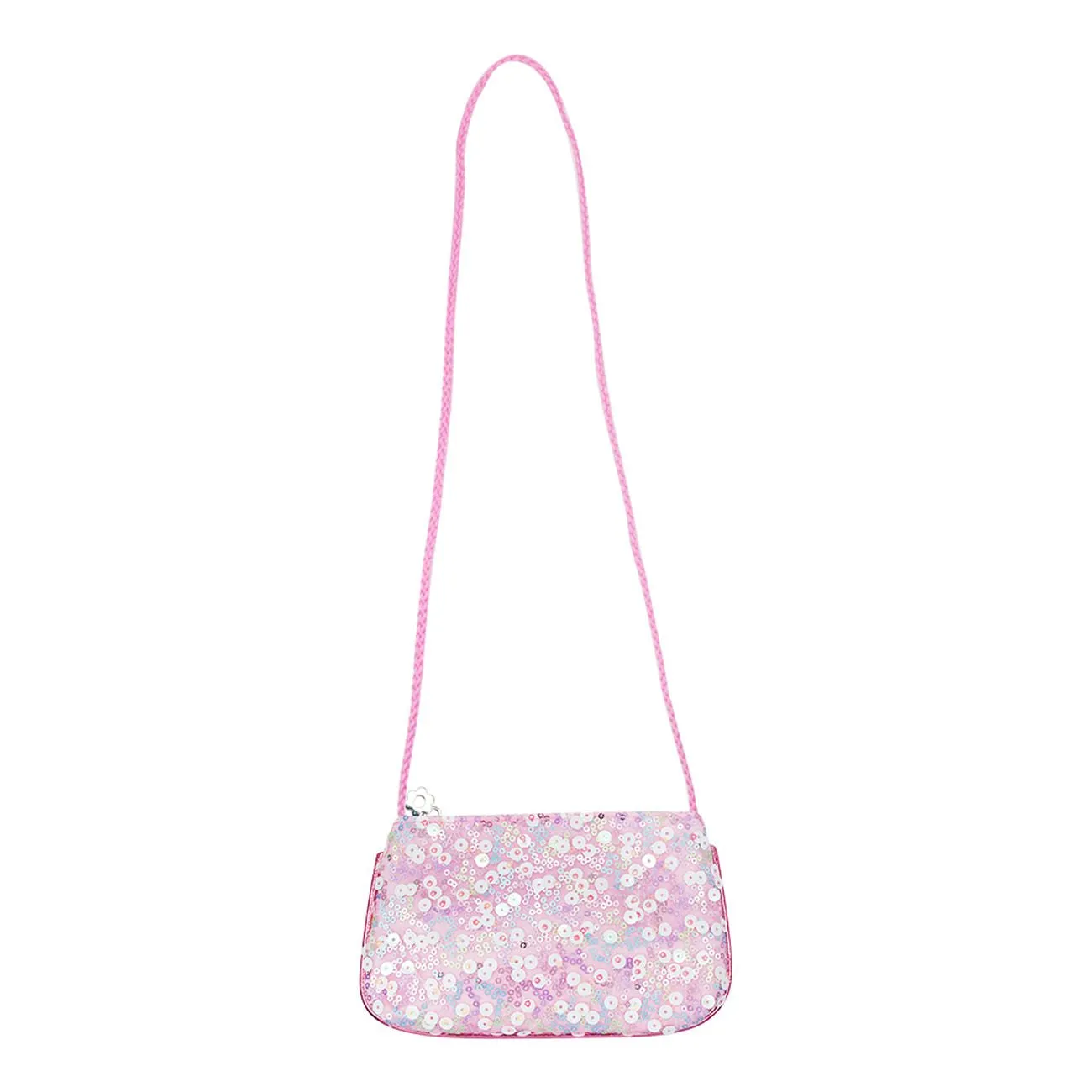 Pink Poppy Bloom Fairy Sequin Shoulder Bag Pink