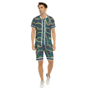 PLAID IN GOLD Men's Short Sleeve Shirt Sets