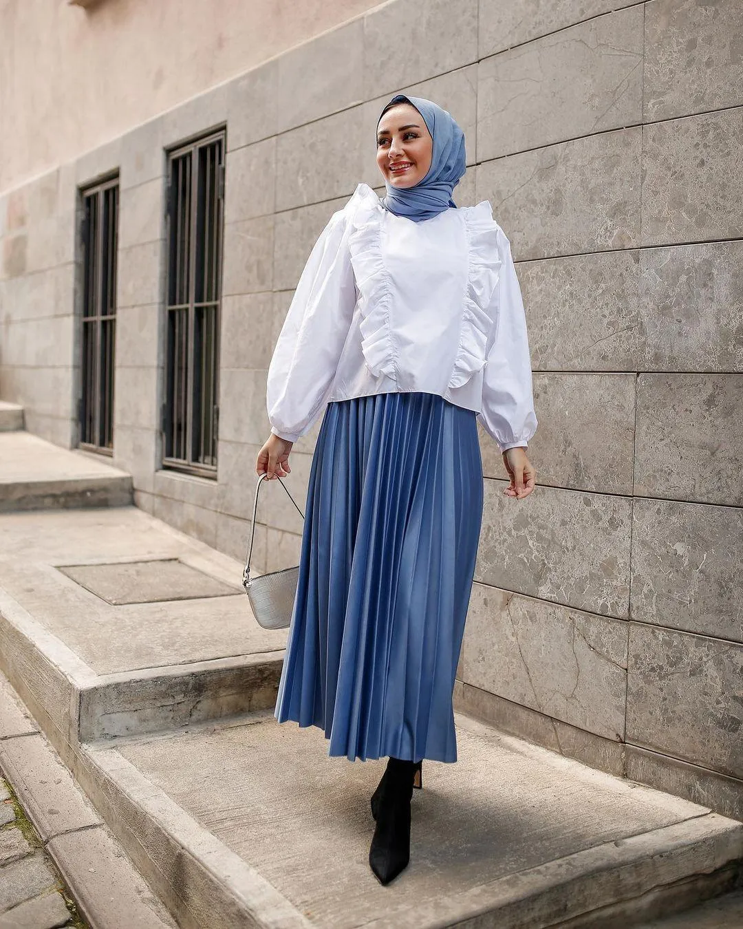 PLEAT LAD FAS SKIRT BLUE 4203-03 HE