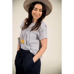 Polka Dot Bib Blouse