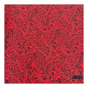 Polynesian Tribal Tapa Print Gift Wrapping Fabric / Furoshiki - Red