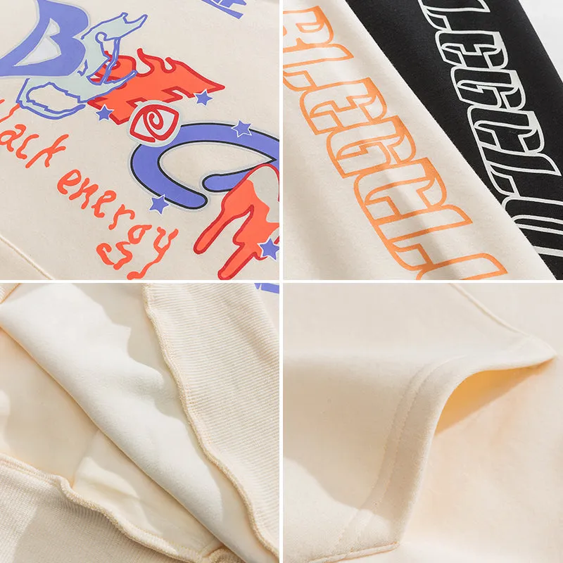 PopFlying Graphic Hoodie Printing Letter