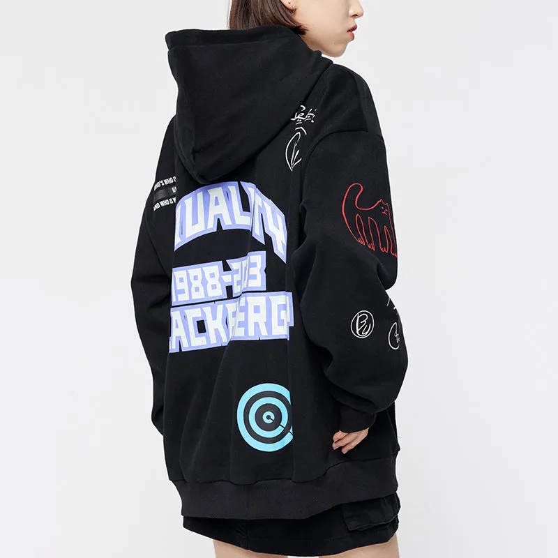 PopFlying Graphic Hoodie Printing Letter
