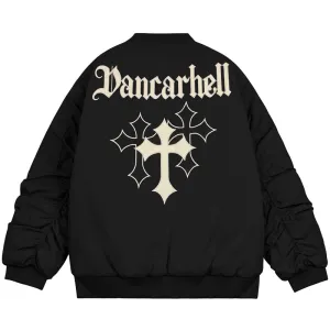 PopFlying Winter Bomber Jacket Coat Cross Patch