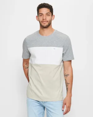 popular  Panelled Fashion T-Shirt - Neutral