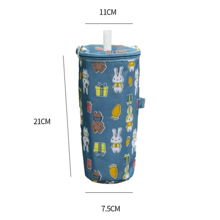 Portable Milk Tea Tote Bag Heat Preservation Eco-friendly Handbag Carrying Insulated Cup Cover, Style: Ice Cream