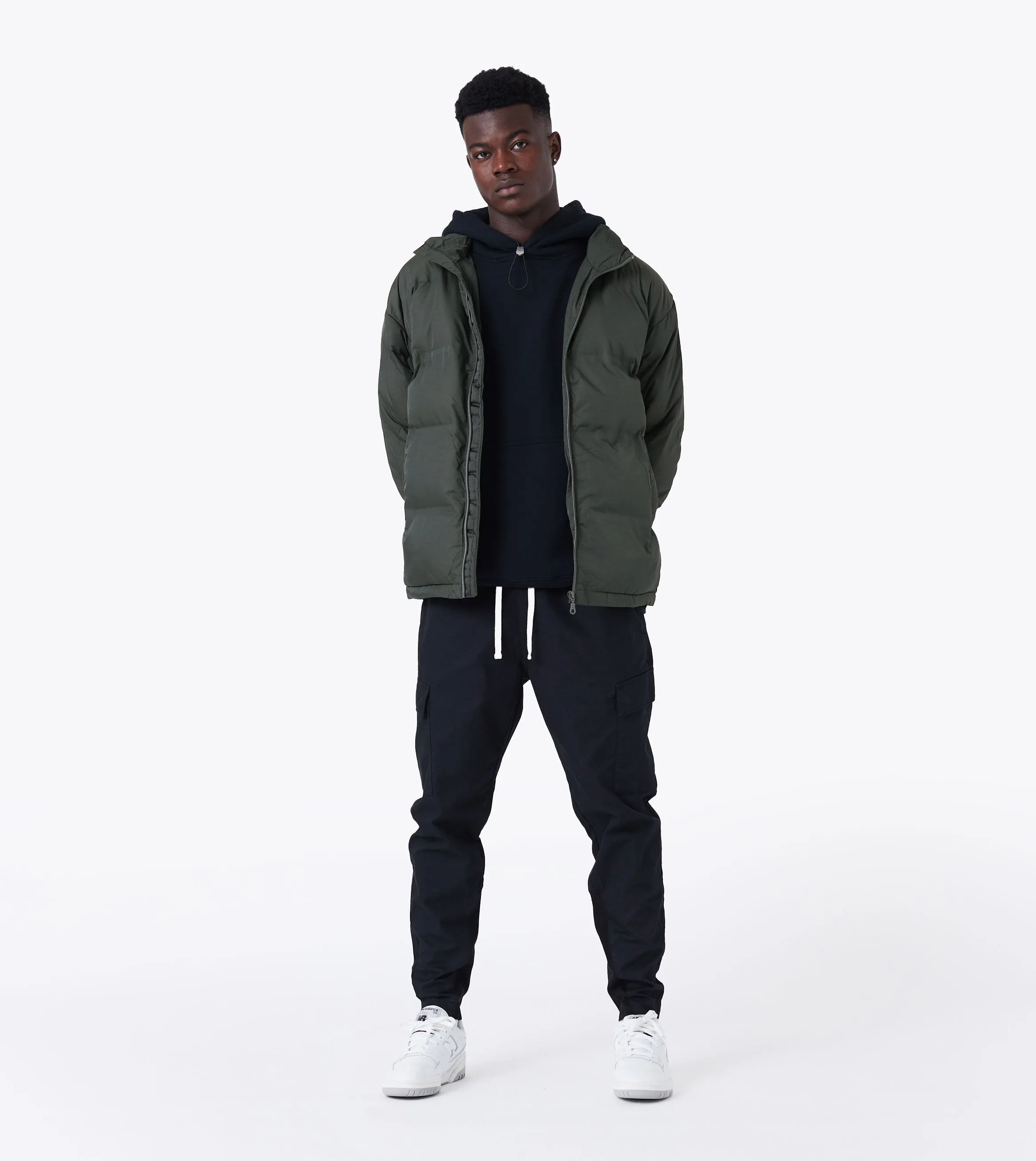 Powells Puffer Jacket Dk Army