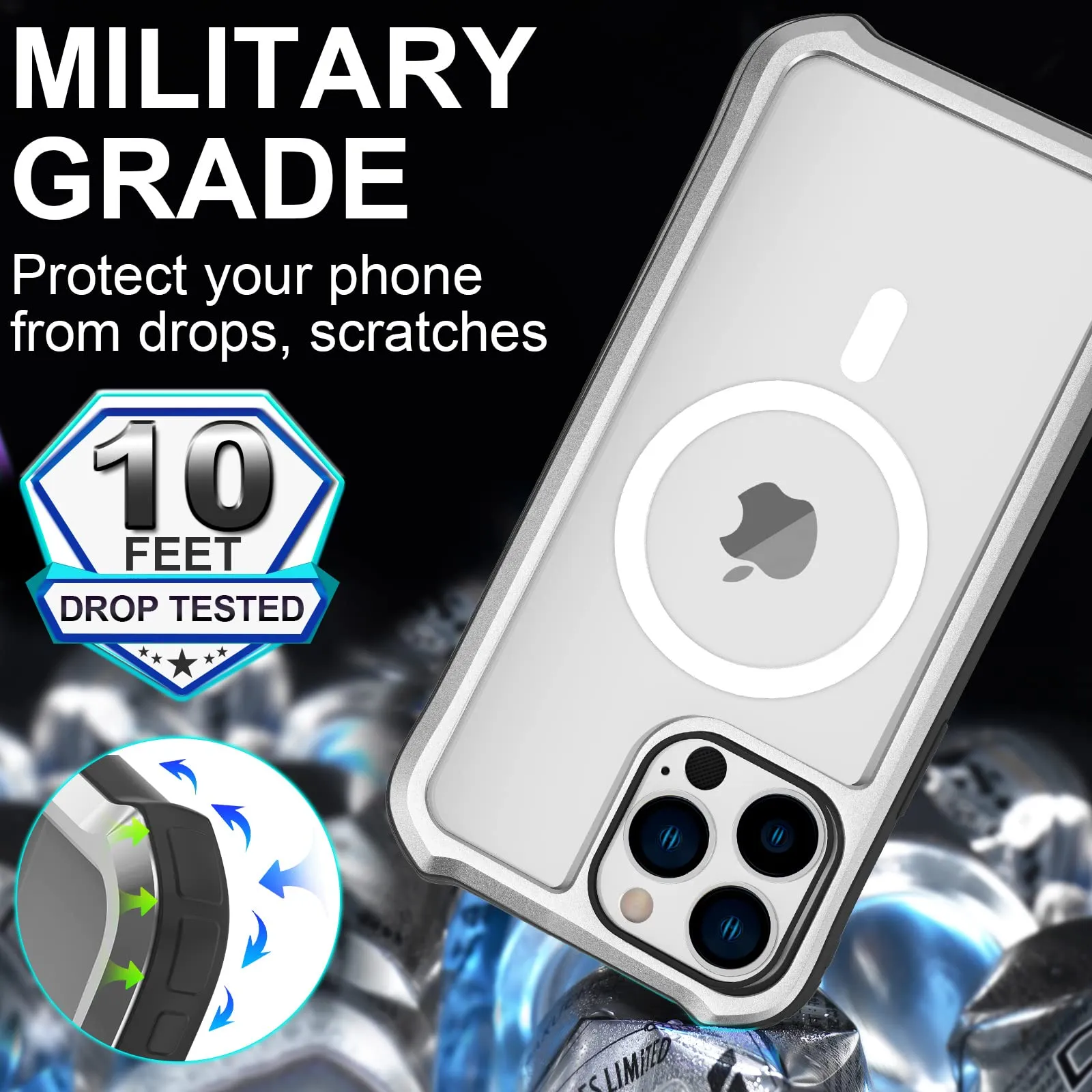 PQY Armour Magnetic MagSafe Shockproof Case Cover