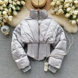Pre Order:  Contoured Waist Zip-Up Padded Jacket