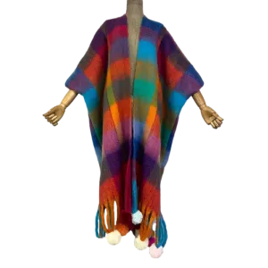 Pre Order:  Warm Colorful Loose Plaid Cardigan - WINI