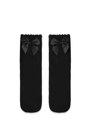 Prim Bow Socks in Black