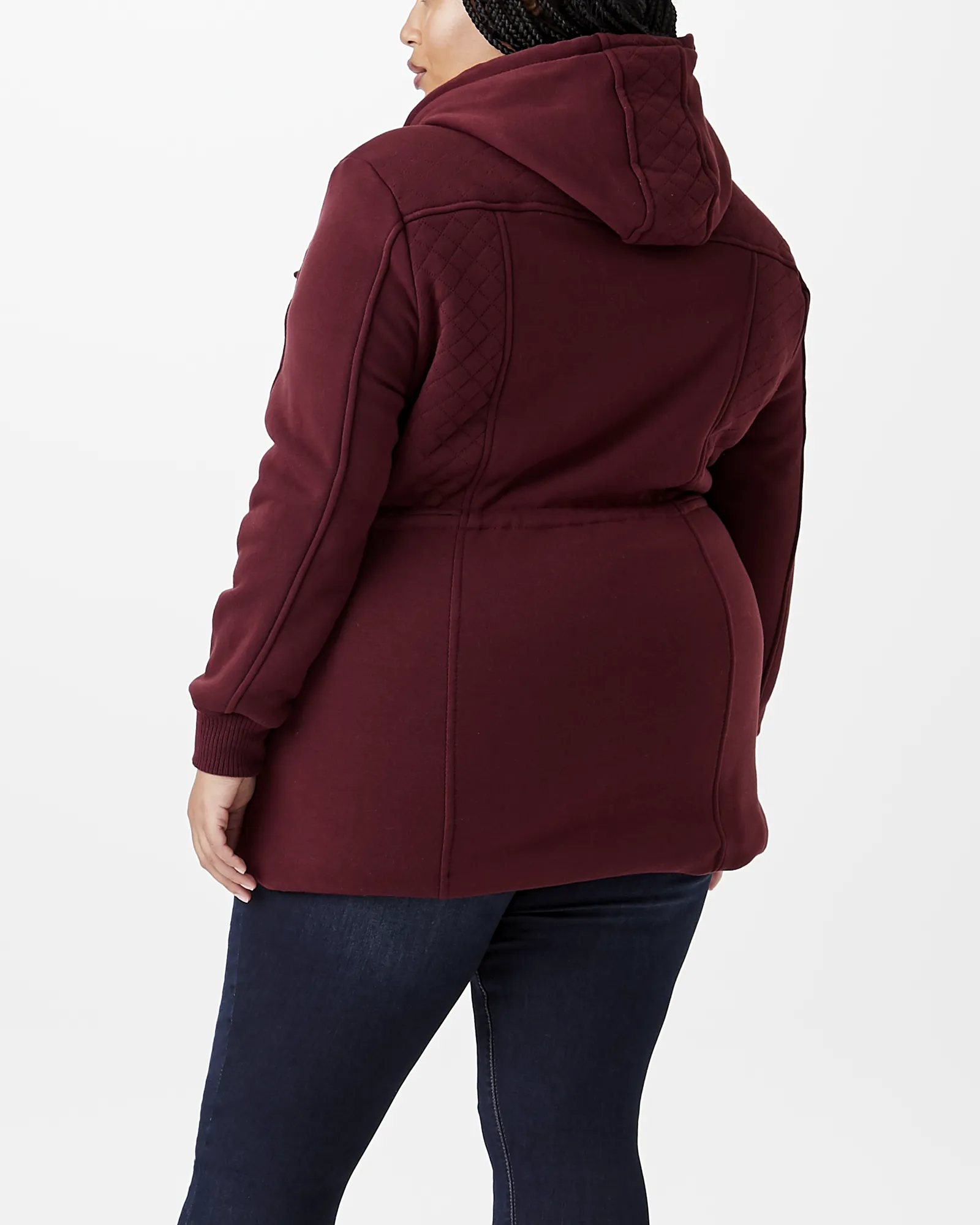 Primrose Quilted Hooded Jacket | Burgundy