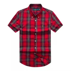 PRL Cotton Red Stripped Designed Short Sleeve