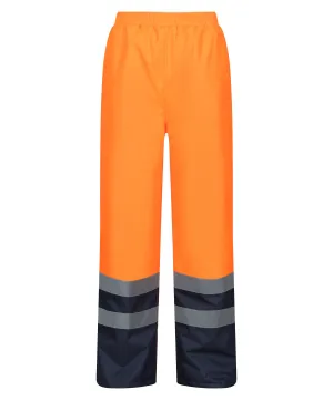 Pro hi-vis insulated overtrousers | Orange/Navy